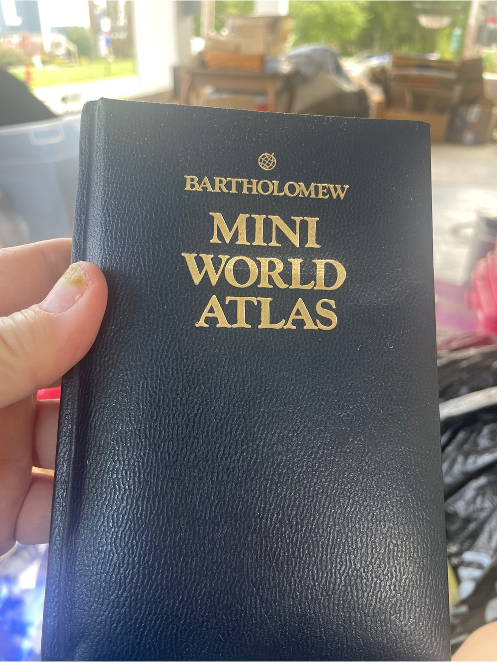 Bartholomew Mini World Atlas - Black Hardcover Travel Atlas